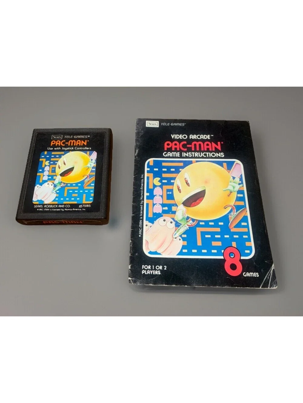 Pac-Man Sears Tele-Games - Atari 2600 – Game With Manual Tested